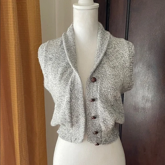 Vintage button up sweat vest - Picture 2 of 5